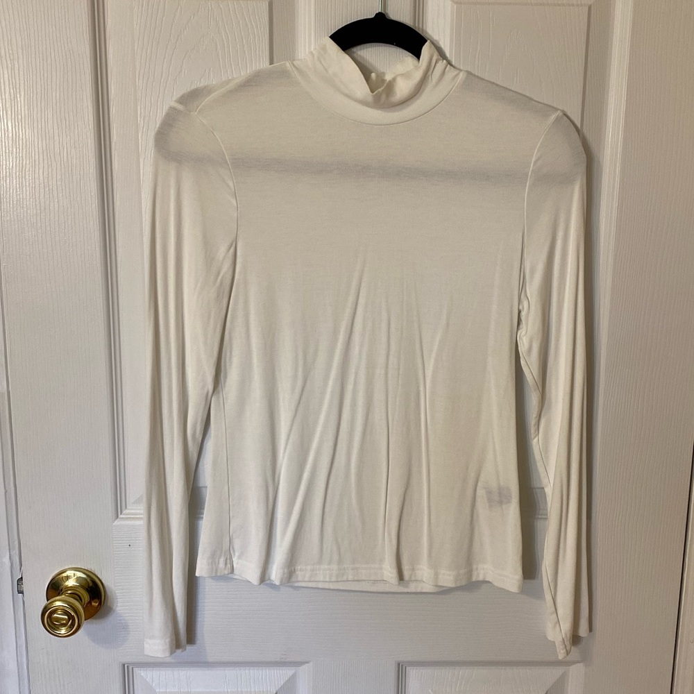 SHEIN Mockneck White Top- Women’s Large